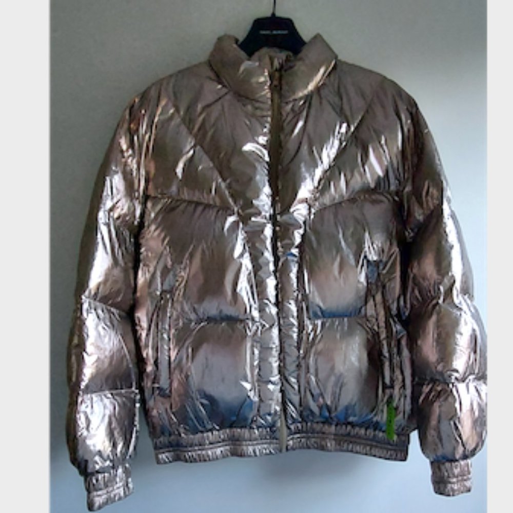ISABEL MARANT Kristen Metallic Puffer Jacket